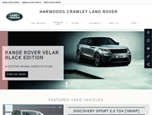 Tablet Screenshot of harwoods.crawley.landrover.co.uk