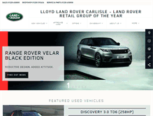 Tablet Screenshot of lloyd.carlisle.landrover.co.uk